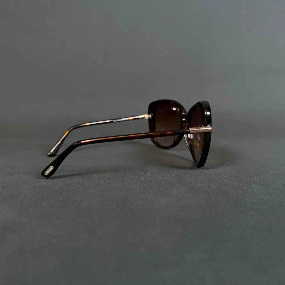 Tom Ford Linda TF324 52F 59-14 135 Tortoise Brown Lens Sunglasses Italy w case